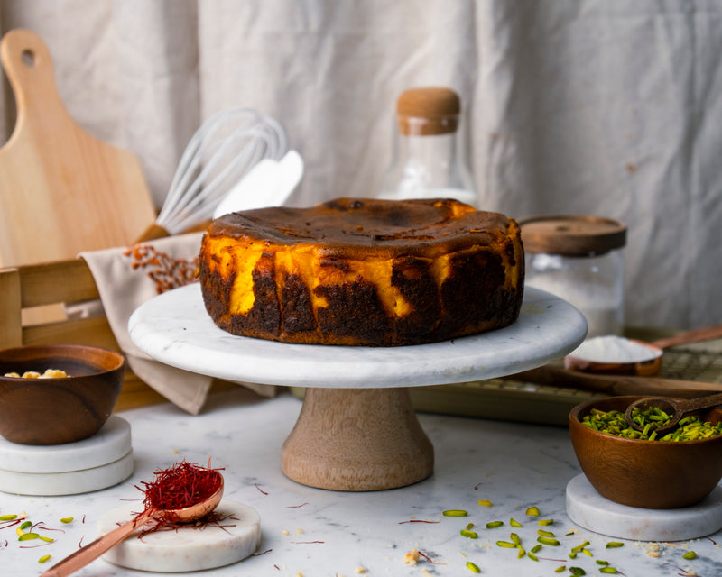 Saffron Baked Cheesecake