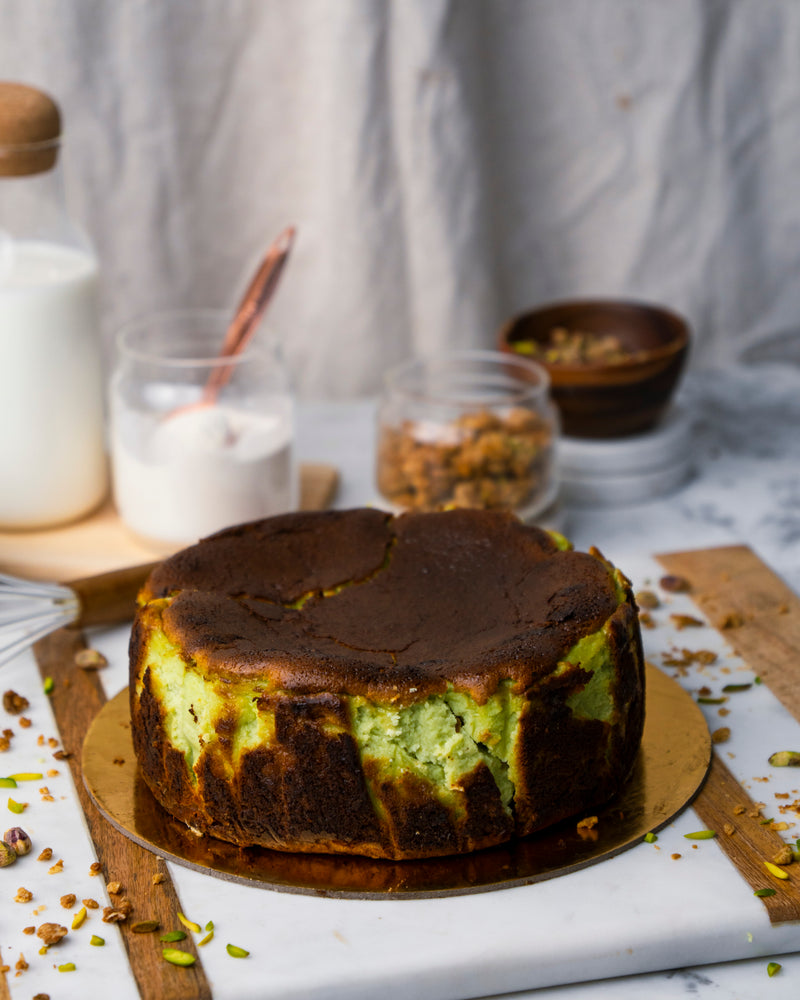 Pistachio Baked Cheesecake